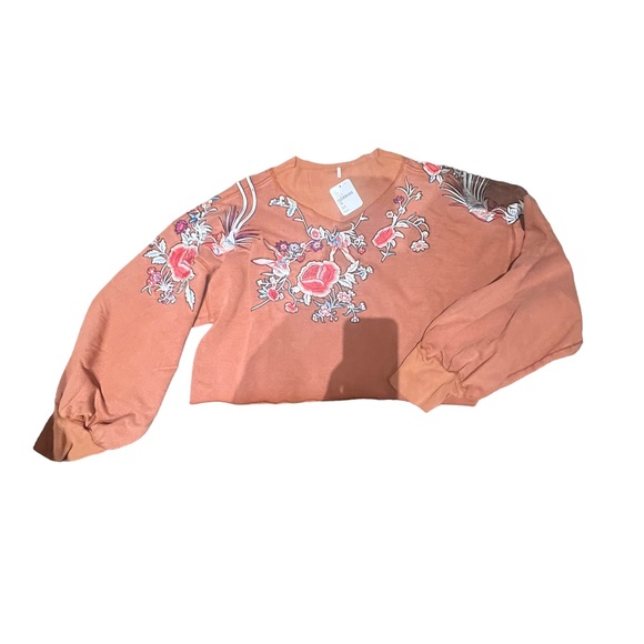 Free people embroidery crop sweater - Picture 6 of 6